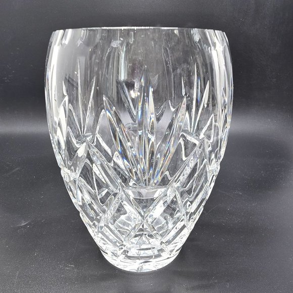 Ceska Vase Leaded Crystal With Diamond & Fan Pattern 6" Floral Table Size JJ3823 - Picture 3 of 9